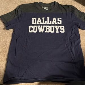 NFL Dallas Cowboys Women's Short Sleeve Tee - Navy and Gray